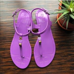Coach Purple Jelly Sandals